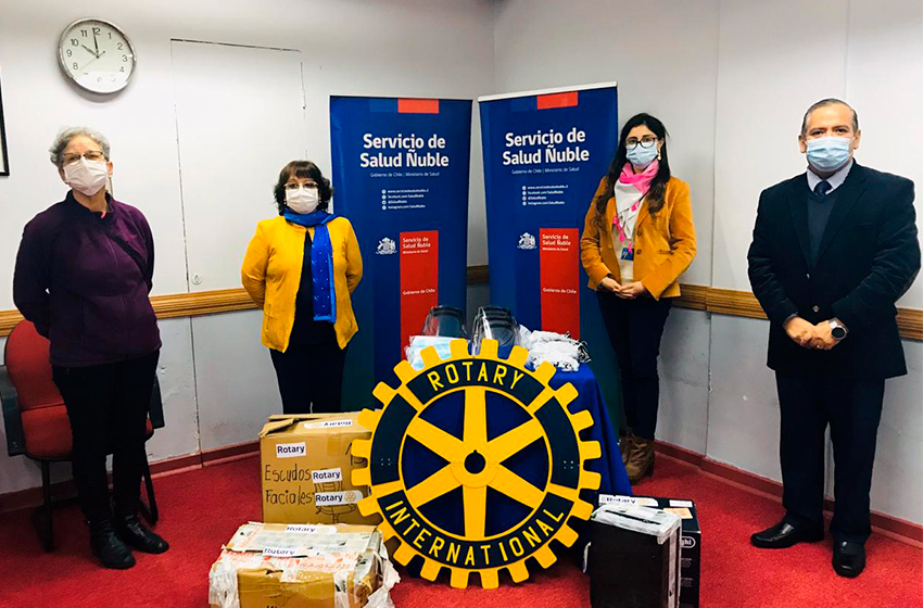  Servicio de Salud Ñuble recibió donación de elementos de protección personal del Rotary Club Chillán Viejo