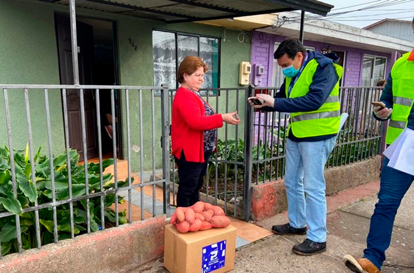  Comenzó la entrega de alimentos para Chile en Ñuble