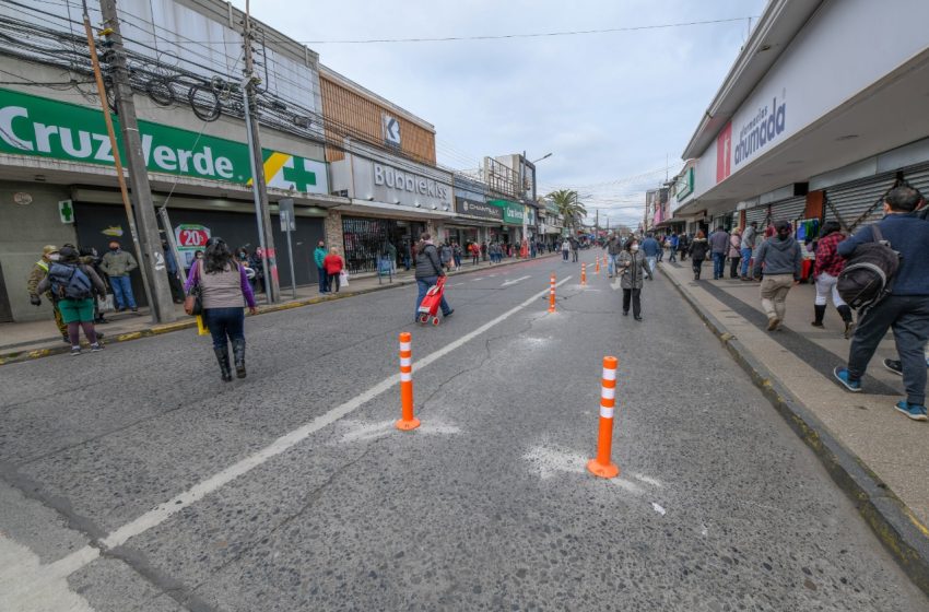  Demarcaciones viales en zona céntrica ayudarán a la seguridad de personas y a una pista solo para transporte público mayor