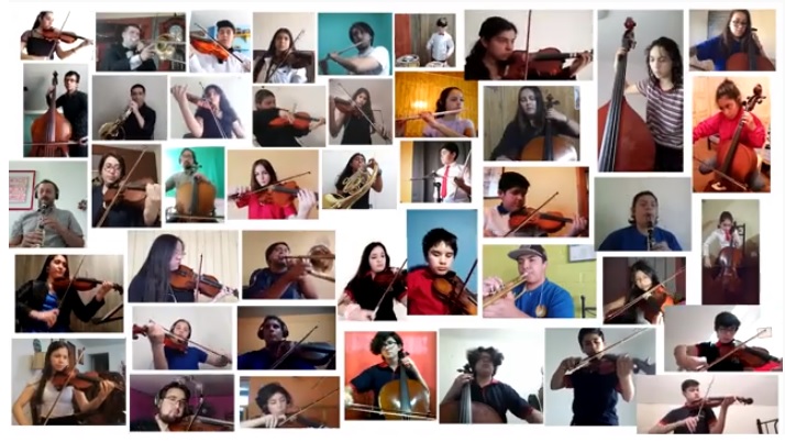  Orquesta Sinfónica de la Escuela Artística tocó en encuentro virtual