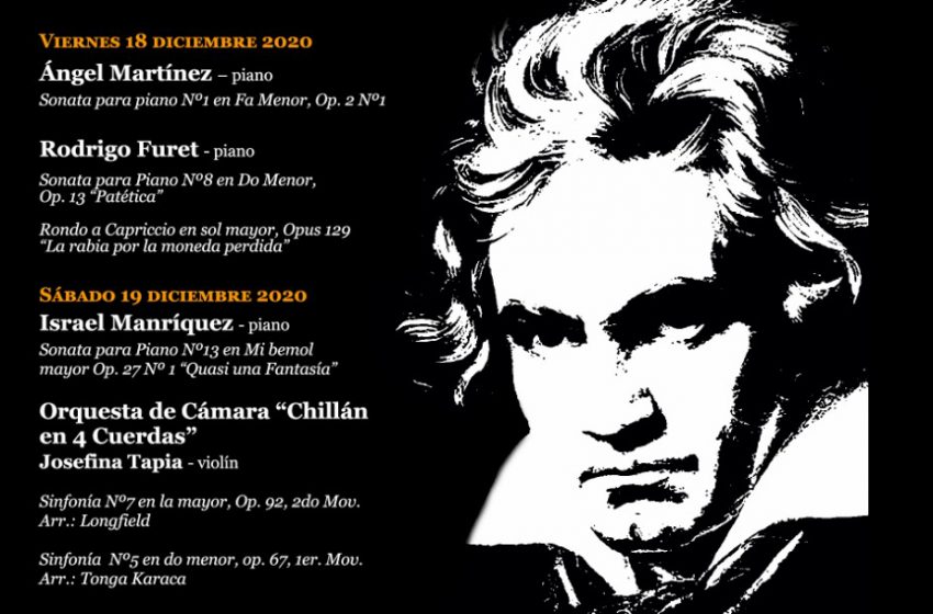  Teatro Municipal de Chillán se suma conciertos en homenaje al 250 aniversario del nacimiento de Ludwig van Beethoven